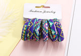 Multi Coloured Pack Of Cotton Print Elasticated Bobble Hairband Hair Accessories