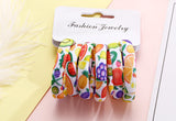 Multi Coloured Pack Of Cotton Print Elasticated Bobble Hairband Hair Accessories