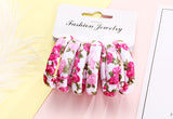 Multi Coloured Pack Of Cotton Print Elasticated Bobble Hairband Hair Accessories