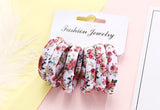 Multi Coloured Pack Of Cotton Print Elasticated Bobble Hairband Hair Accessories