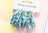 Multi Coloured Pack Of Cotton Print Elasticated Bobble Hairband Hair Accessories