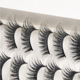 A 10 Pair Pack Of Long, Thick, Black Party False Eyelashes