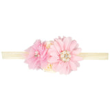 Children's Elasticated Headband Floral Detail Hair Accessory For Babies To Toddlers