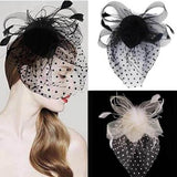 Wedding Feather and Veil Fascinator