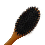 Natural Boar Bristle Anti-static Paddle Massage Hairbrush With Beech Wood Handle