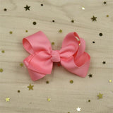 1 Piece Solid Bow Girls Hair Accessory With A Choice Of Clip. Bobble Or Headband