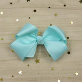 1 Piece Solid Bow Girls Hair Accessory With A Choice Of Clip. Bobble Or Headband