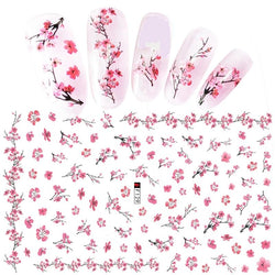 3D Embossed 1 Sheet Garden Flowers Nail Art Sticker Flower Adhesive Nail Art