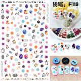 3D Embossed 1 Sheet Garden Flowers Nail Art Sticker Flower Adhesive Nail Art