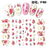 3D Embossed 1 Sheet Garden Flowers Nail Art Sticker Flower Adhesive Nail Art