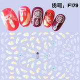 3D Embossed 1 Sheet Garden Flowers Nail Art Sticker Flower Adhesive Nail Art