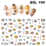 3D Embossed 1 Sheet Garden Flowers Nail Art Sticker Flower Adhesive Nail Art