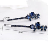 1 Pair Of Rhinestone Butterfly Hair Clips In A Barrette Style Hair Accessory